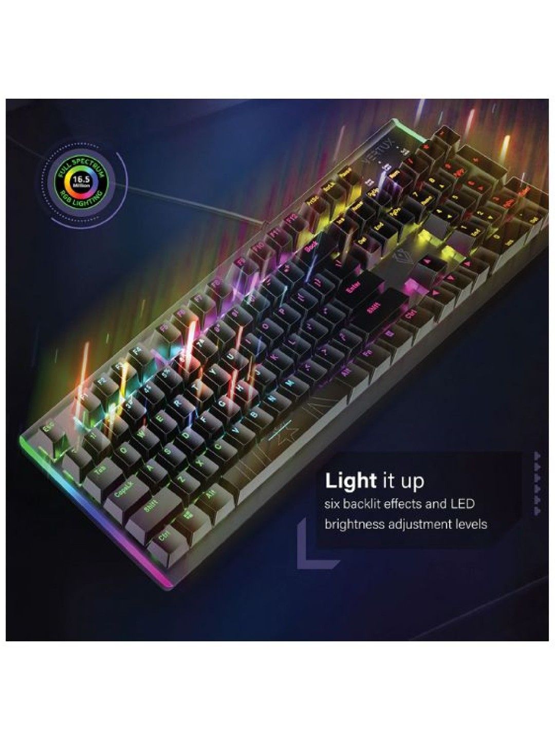 Vertux COMANDO.EN Mechanical Gaming Keyboard (Black- Image 3)