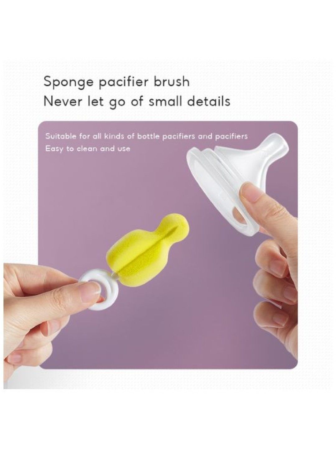 Bobo Duck Baby Bottle Silicone Cleaning Brush Set (Yellow- Image 3)