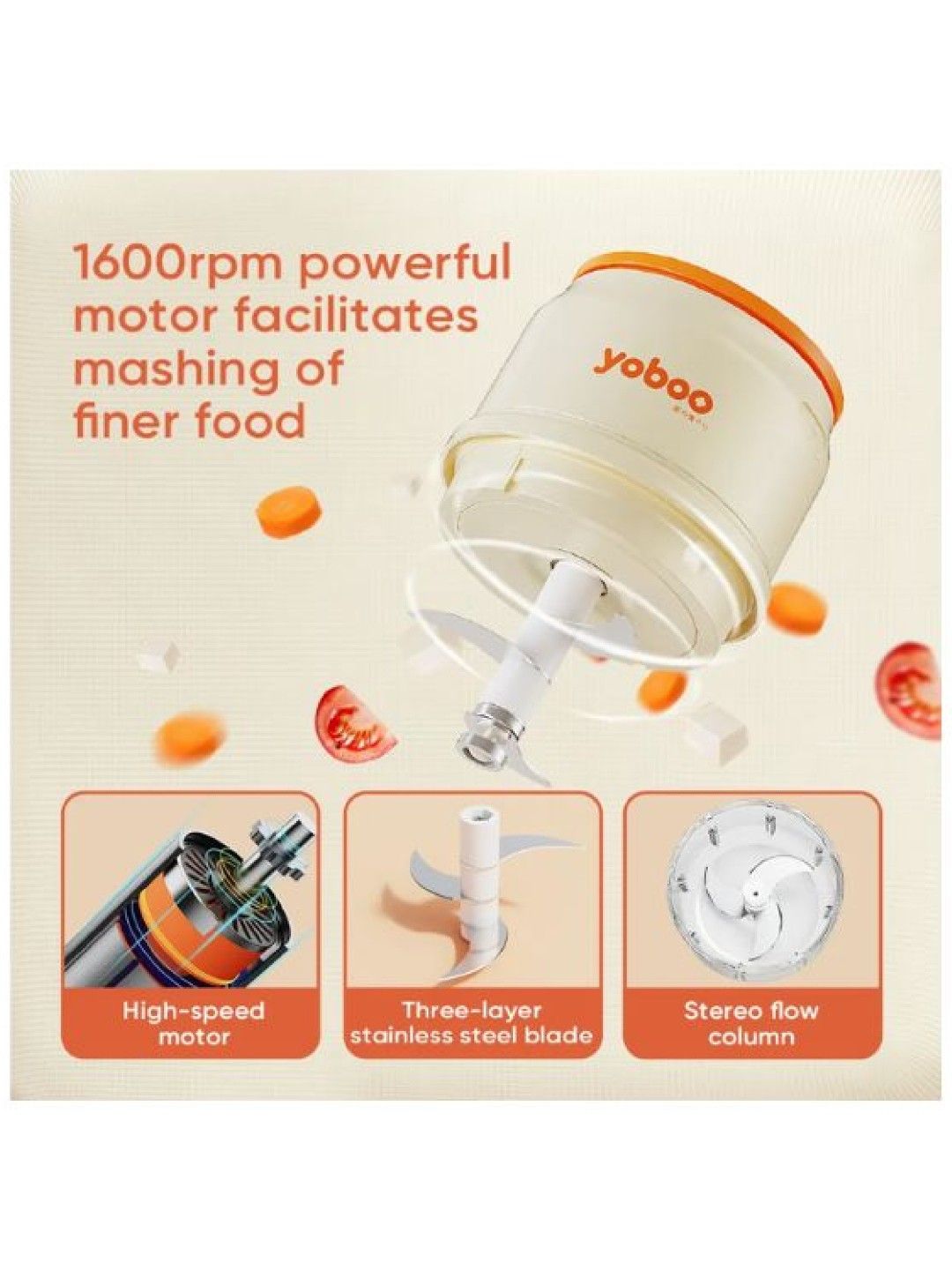 Yoboo Portable Baby Food Blender (300ml) (No Color- Image 3)