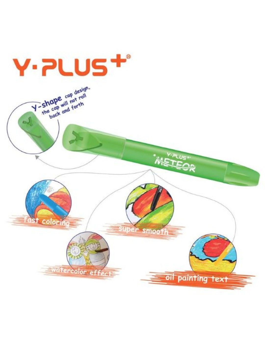 Y-PLUS+ Meteor Crayons (12 Colors) (No Color- Image 3)