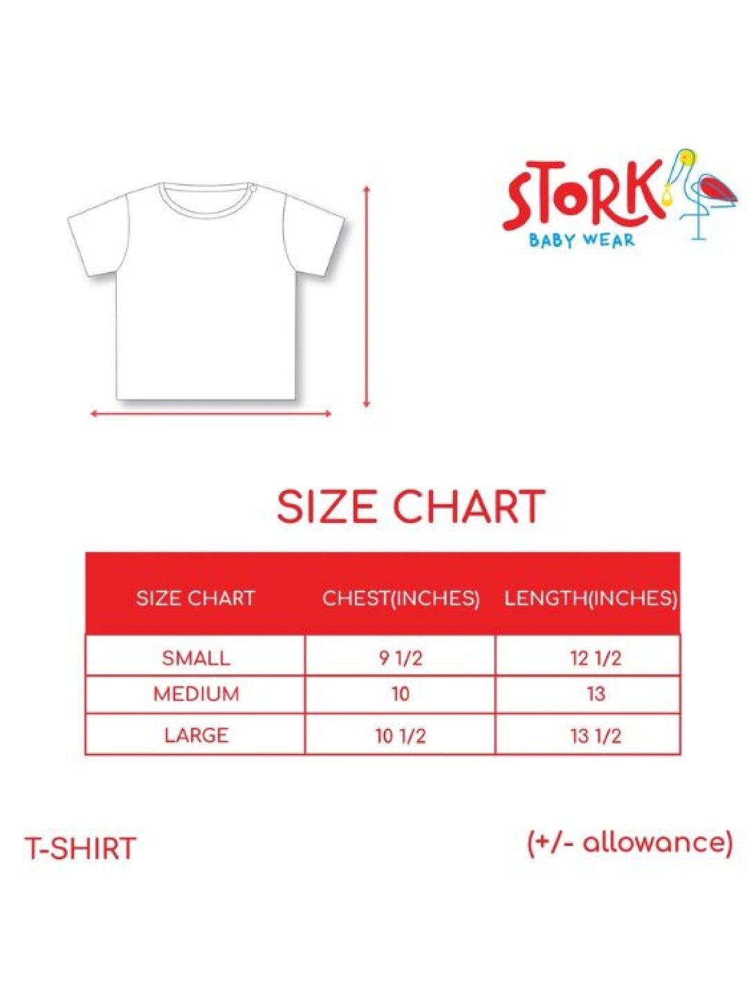 Stork Baby Wear T-shirt (3pcs) (White- Image 4)