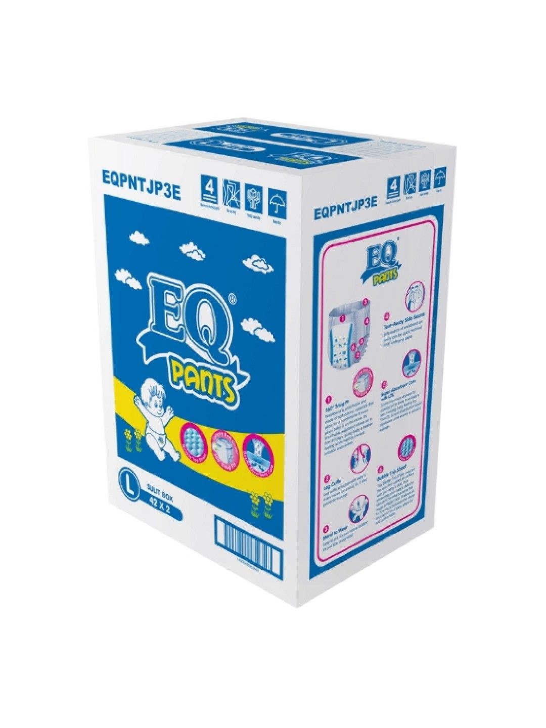 EQ Diapers and Wipes (ONLINE EXCLUSIVE) EQ Pants Sulit Box Large (84s) (No Color- Image 3)