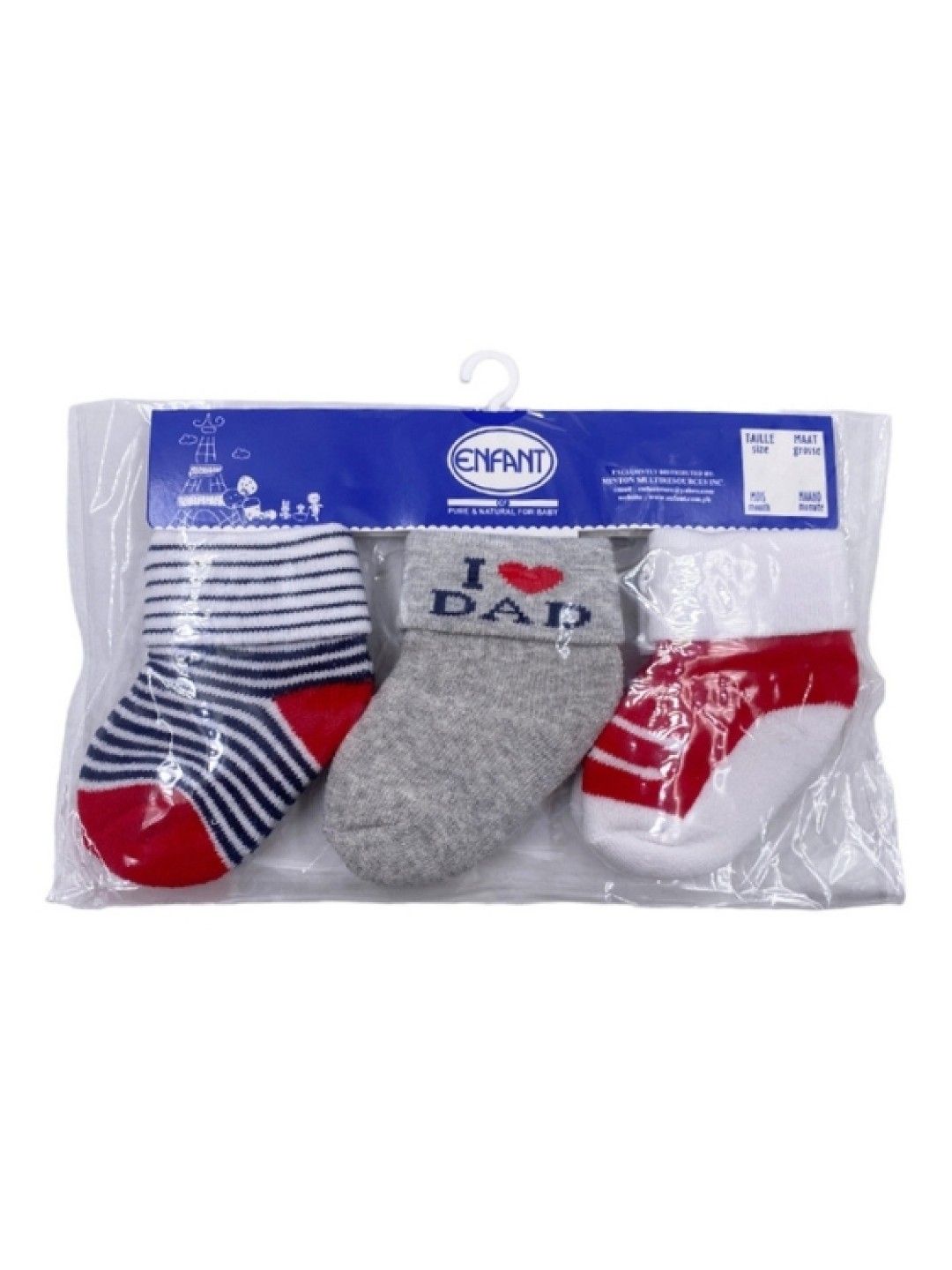 Enfant Baby Socks (3 pairs) (I Love Dad- Image 4)