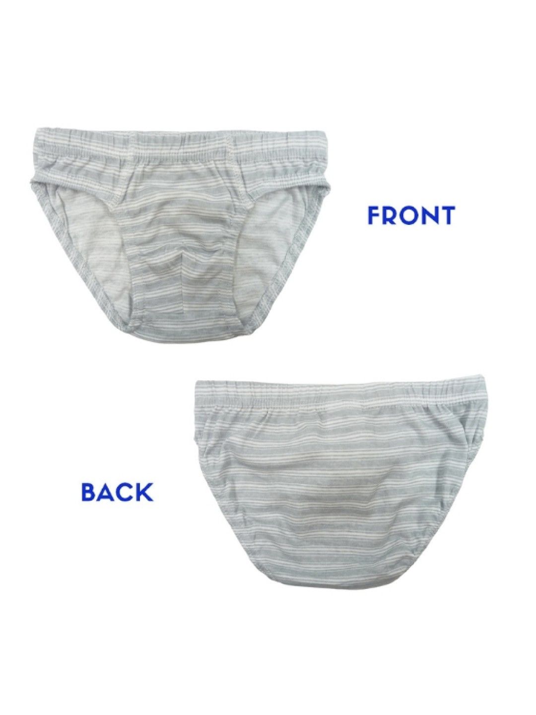 Enfant Toddler Boys Brief (3 pcs) (Gray, Orange & Blue- Image 3)
