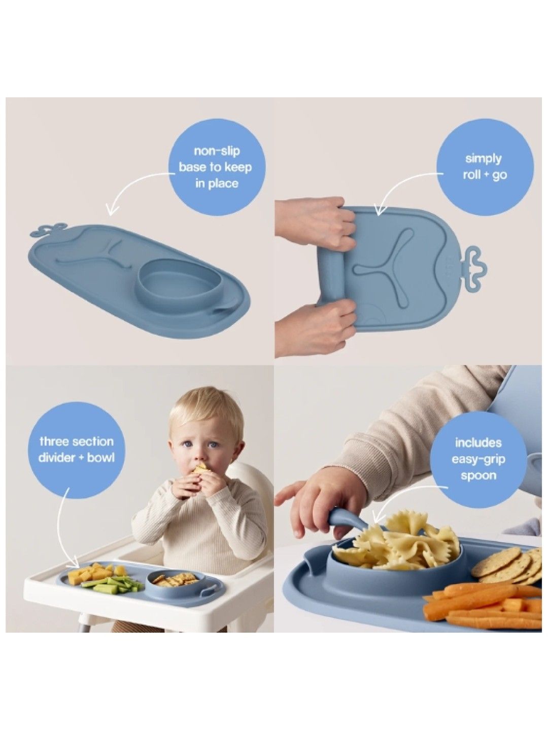 b.box Roll N Go Mealtime Mat (Ocean- Image 3)