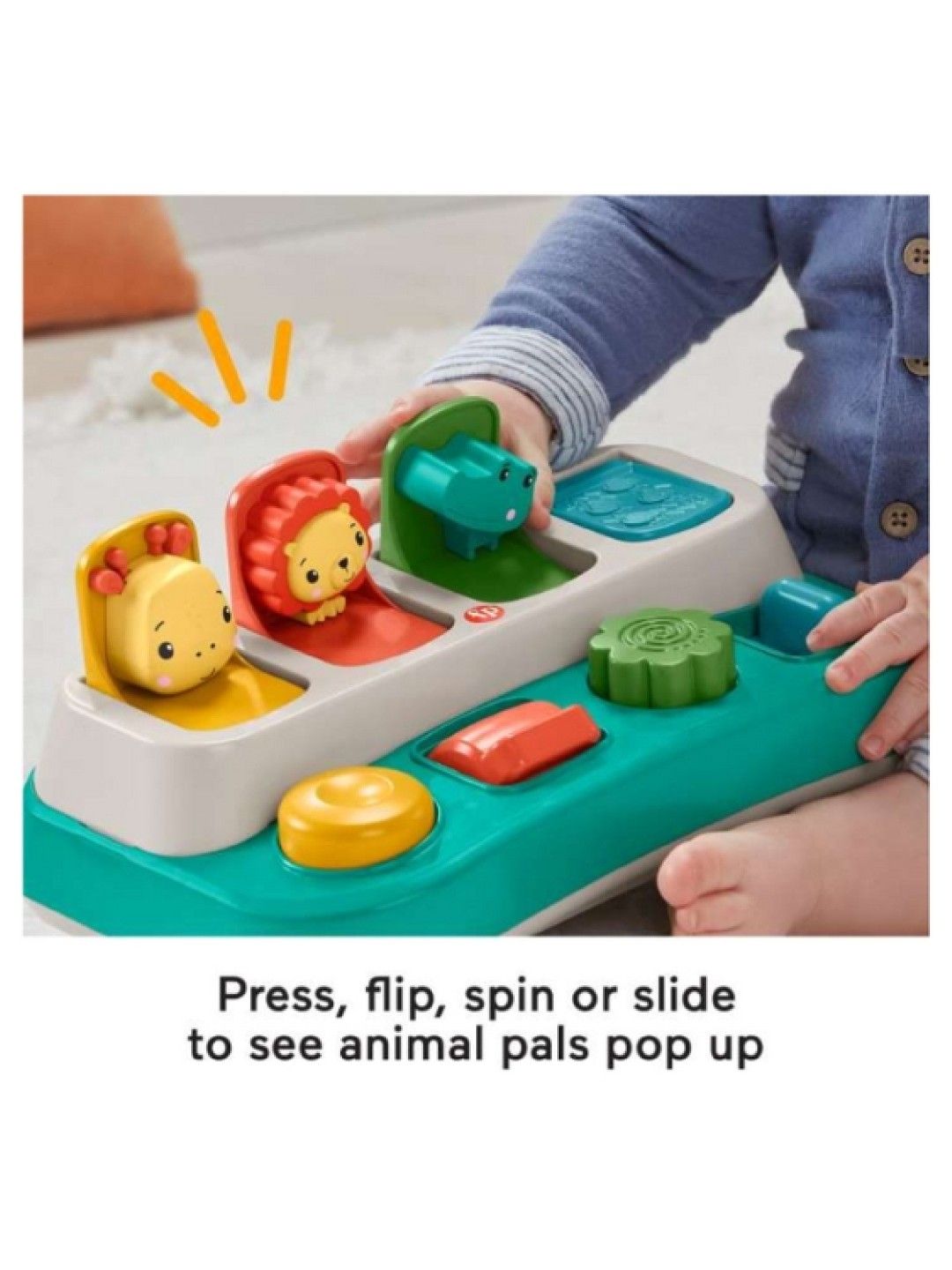 Fisher Price Busy Buddies Pop-Up Infant Fine Motor Toy (No Color- Image 3)