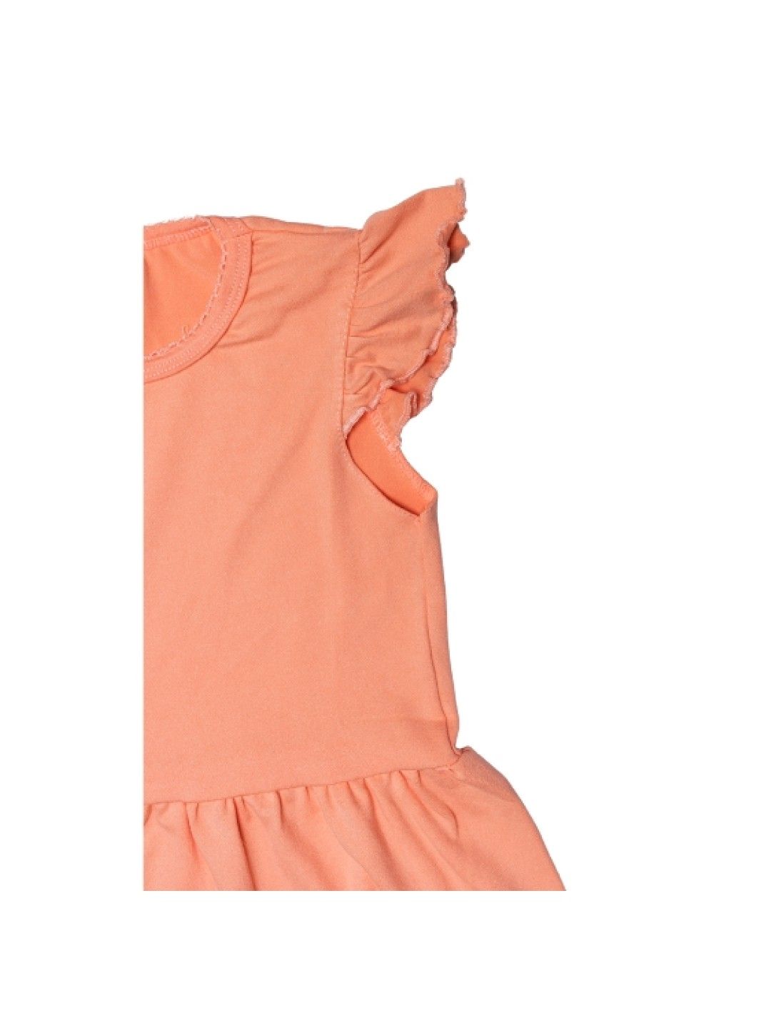 Little Champs Girl's Everyday Flutter Sleeve Play Dress (Peach- Image 3)