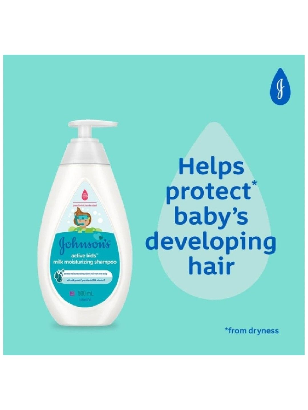 Johnson's Milk Moisturizing Shampoo 500mL (No Color- Image 3)