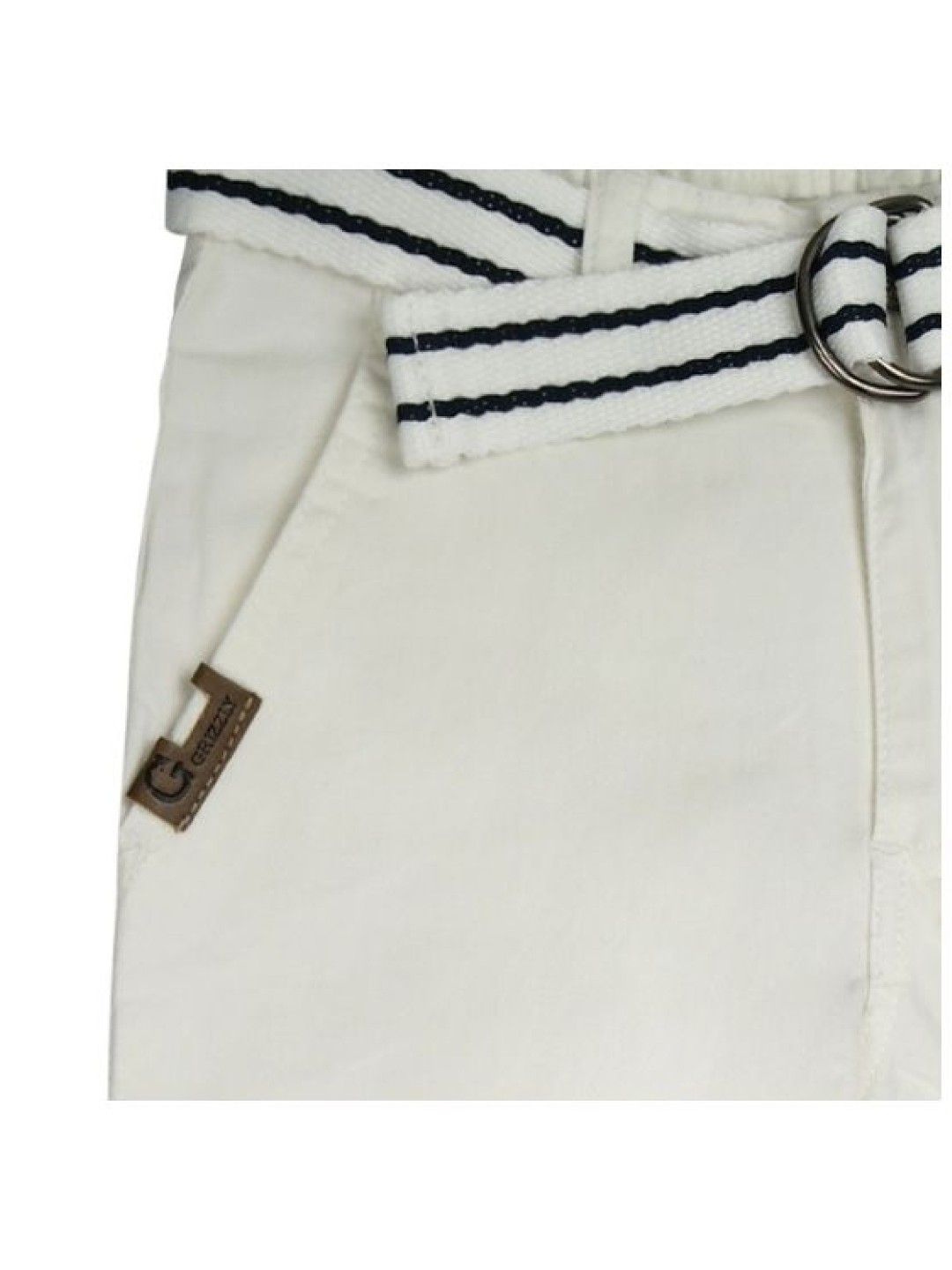 Grizzly Boys Basic Twill Pants with Belt (White- Image 3)