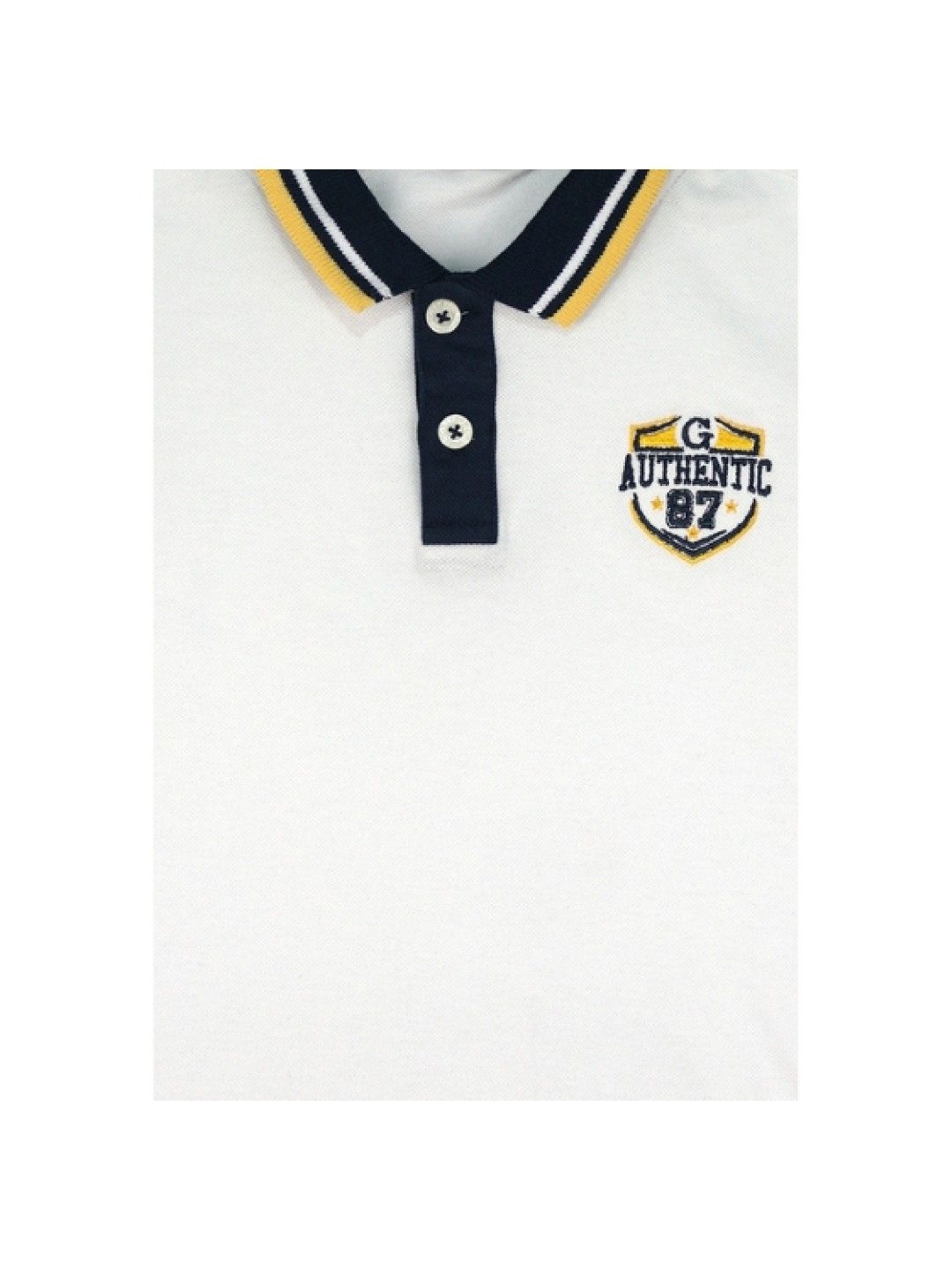 Grizzly Boys Polo Shirt with Embroidery and Print (White- Image 3)
