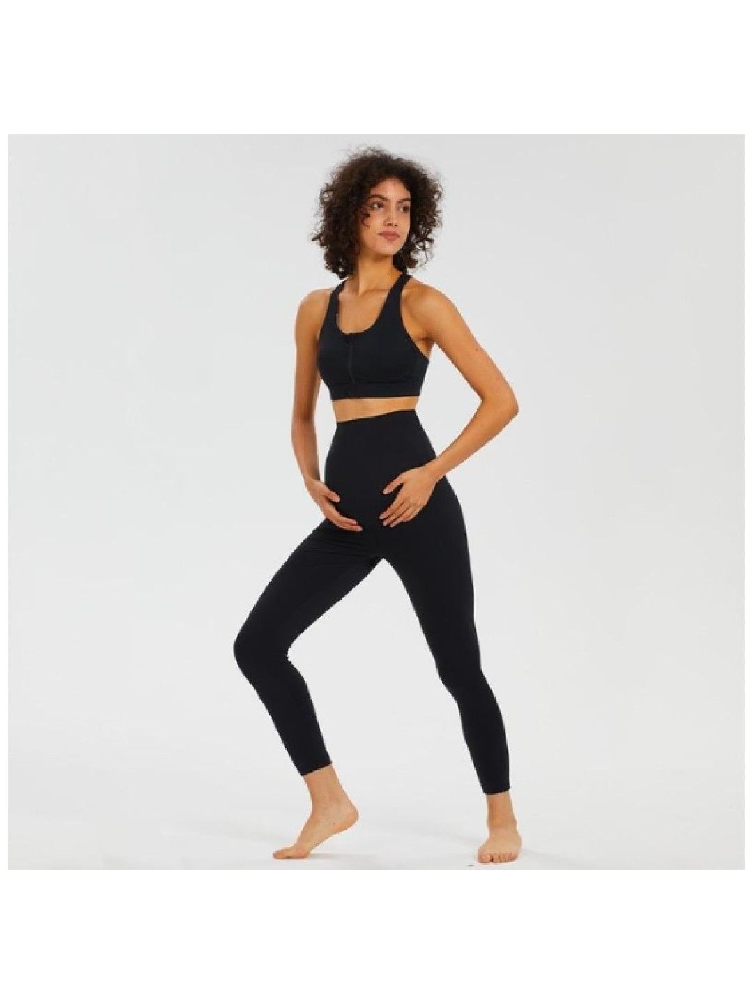 MOOIMOM Active Belly Cover Maternity Leggings (Long) (Black- Image 3)