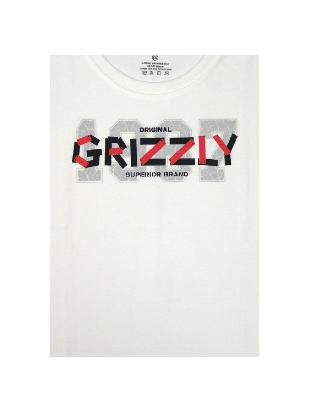 Grizzly Boys Round Neck Shortsleeve Tee with Special Print (White- Image 3)