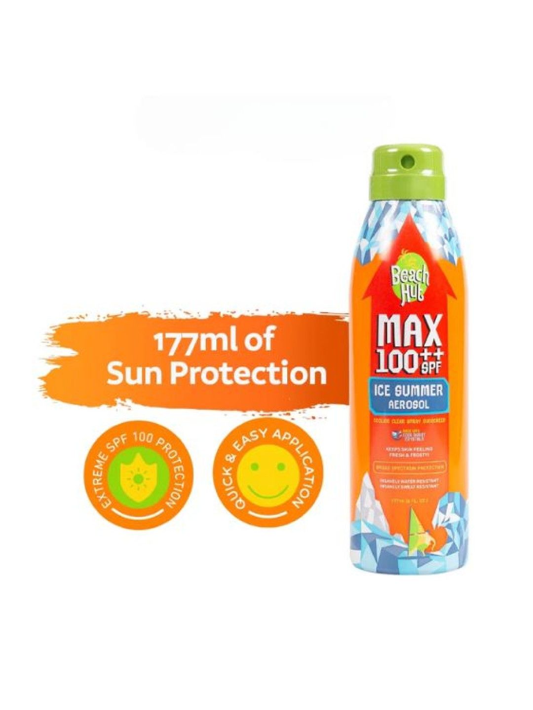 Beach Hut Max SPF100 Ice Summer Aerosol Spray (177ml) (No Color- Image 3)