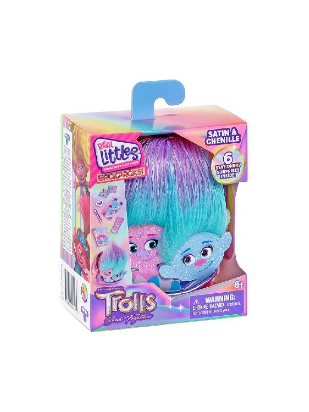 Moose Toys Real Little Trolls Back Pack Satin Chenille (No Color- Image 3)