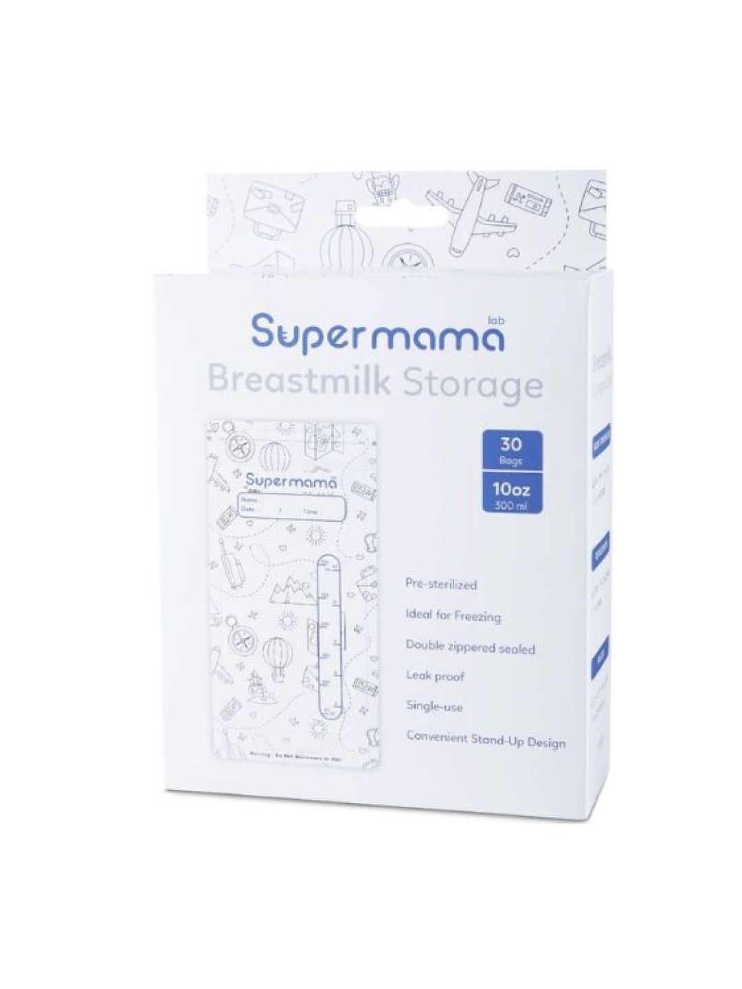 Supermama Lab Milk Storage Bags 10oz/ 300ml  (30 pcs) (No Color- Image 3)