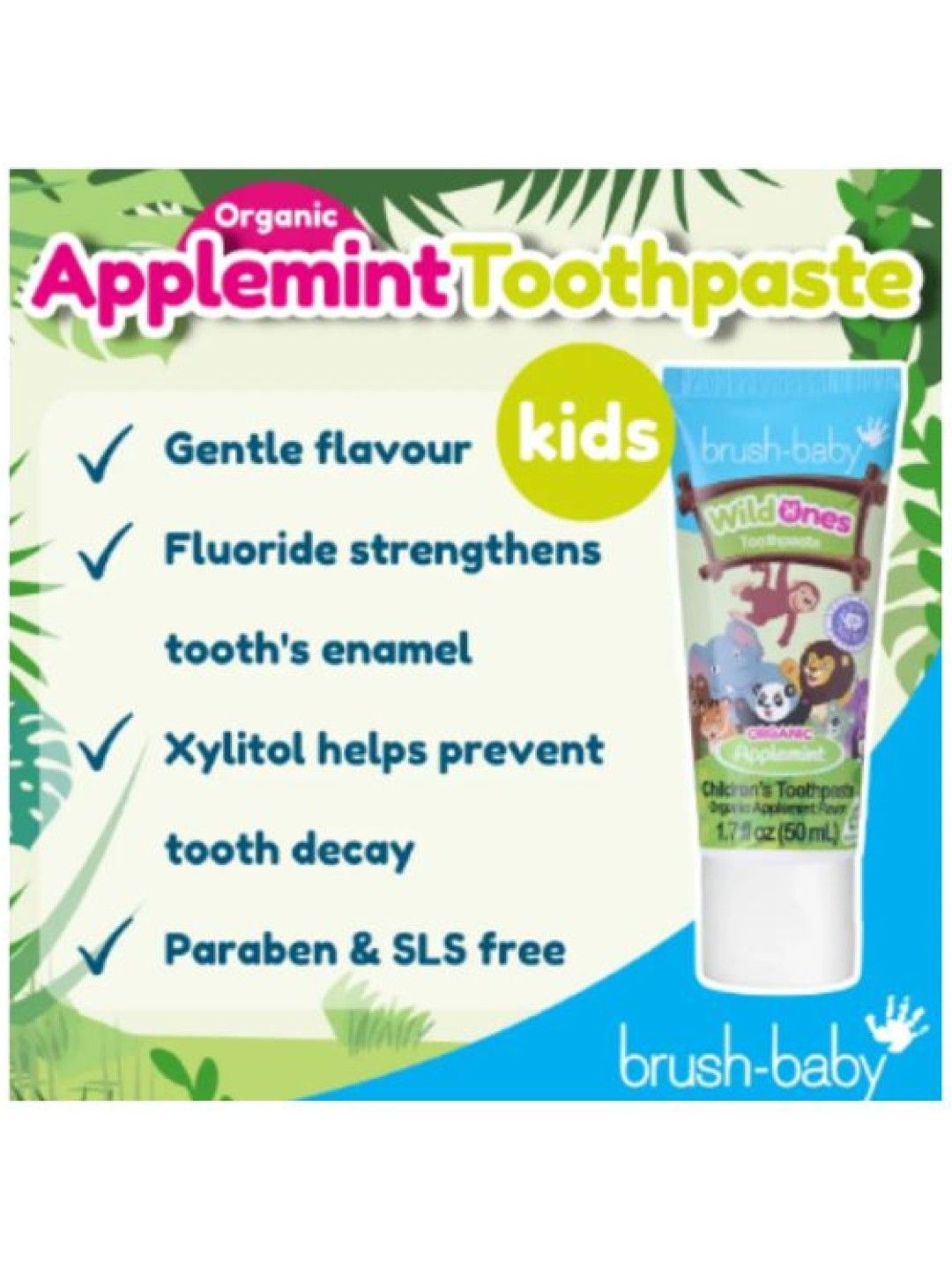 Brush-baby Applemint Toothpaste (50ml) (No Color- Image 3)