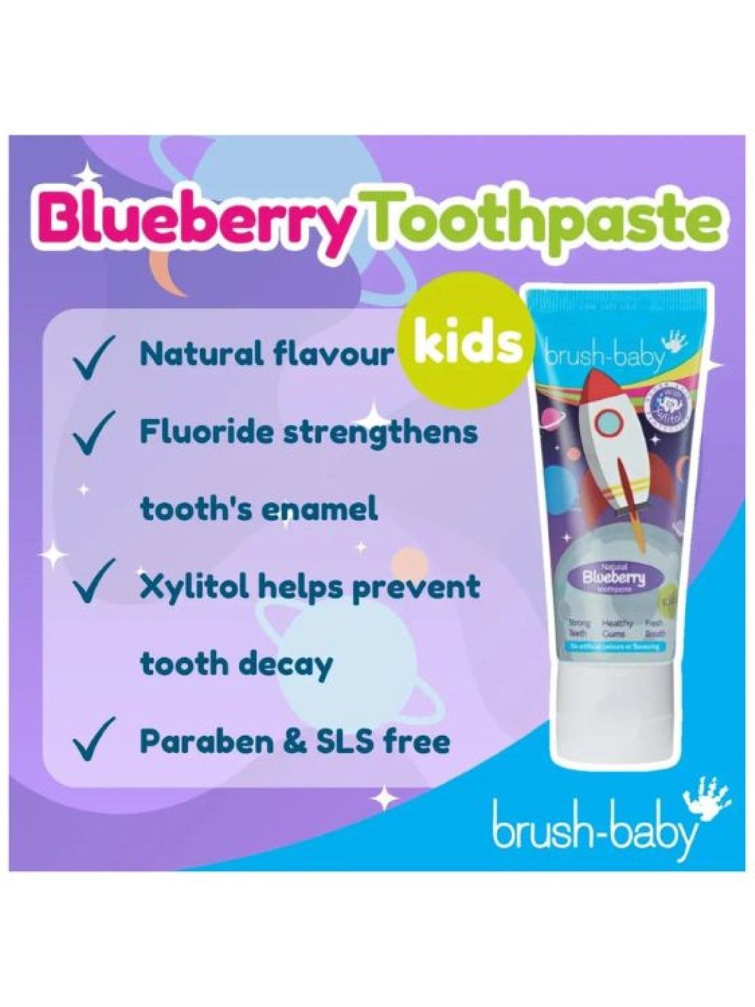 Brush-baby Kids Blueberry Toothpaste (50ml) (No Color- Image 3)