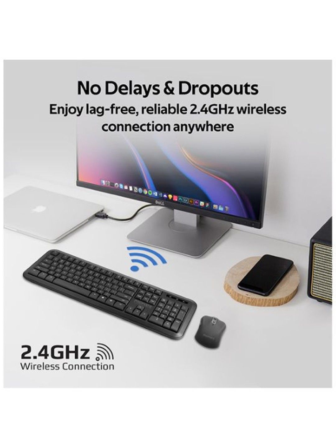 Promate PROCOMBO-6 Dual Interface Full Size Wireless Keyboard & Mouse Combo (No Color- Image 3)
