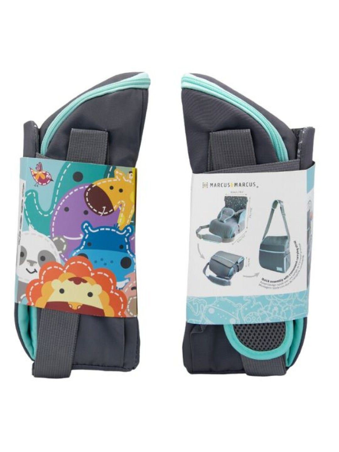 Marcus & Marcus On-the-Go Booster Seat + Diaper Bag (No Color- Image 3)