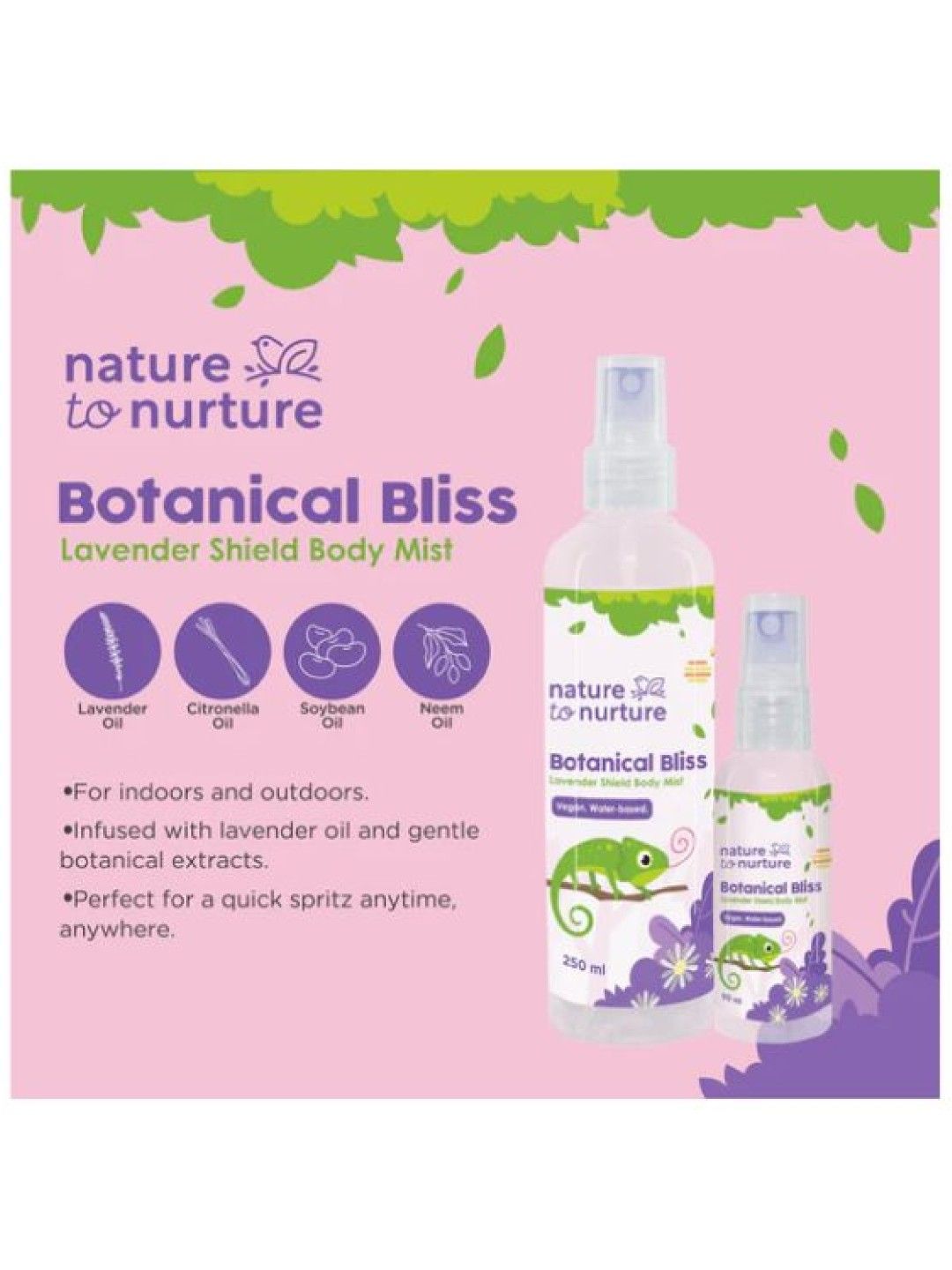 Nature to Nurture Botanical Bliss Lavender Shield Body Mist (250ml) (No Color- Image 2)