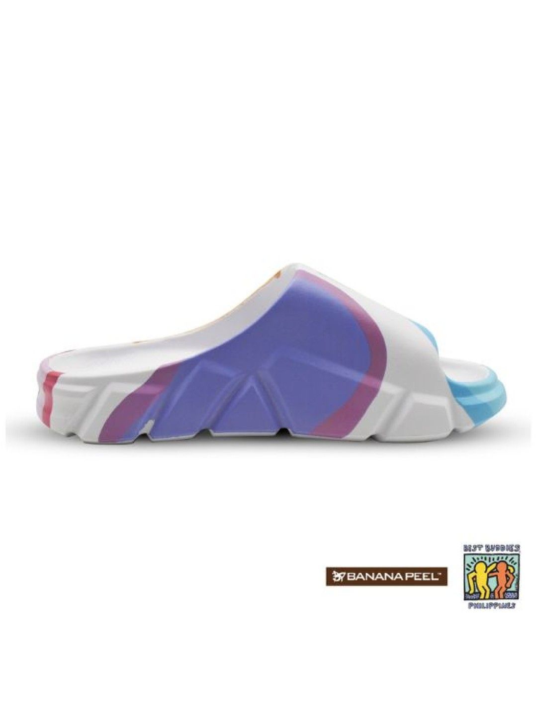 Banana Peel Best Buddies Unisex Slides - Milk White (No Color- Image 3)