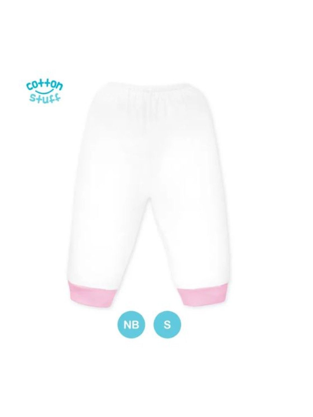 Cotton Stuff 3-Piece Pajama Pants (White with Pink) (No Color- Image 3)