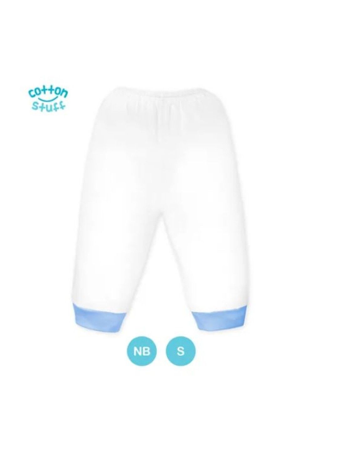 Cotton Stuff 3-Piece Pajama Pants (White with Blue) (No Color- Image 2)