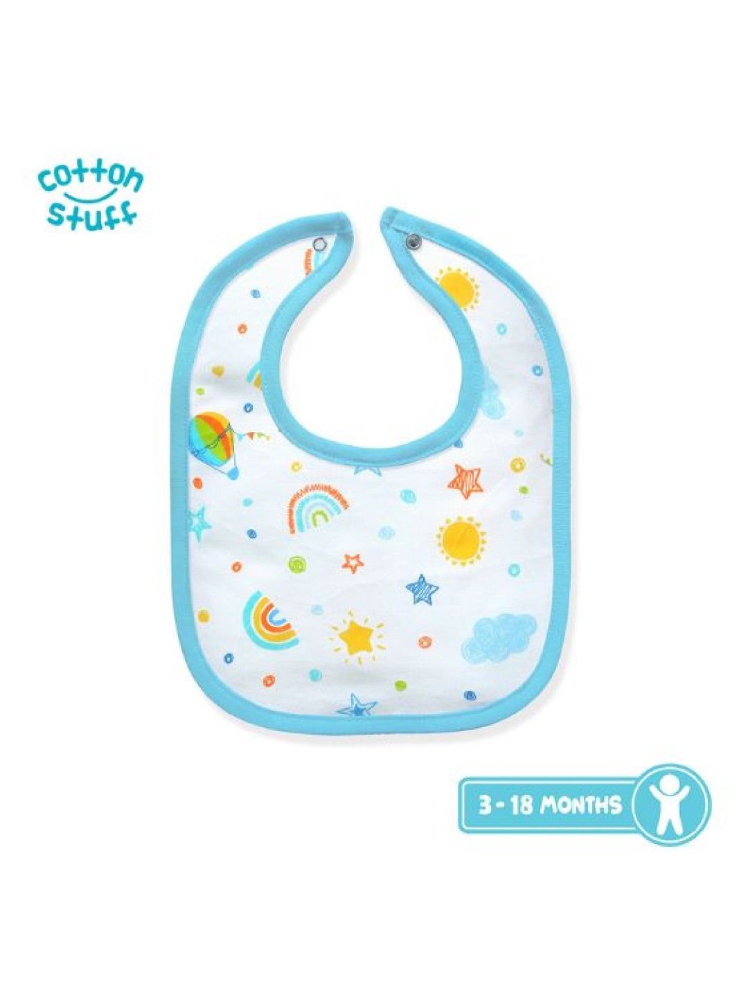 Cotton Stuff 3-piece Snap on Bib (Happy Day - Boy) (No Color- Image 3)