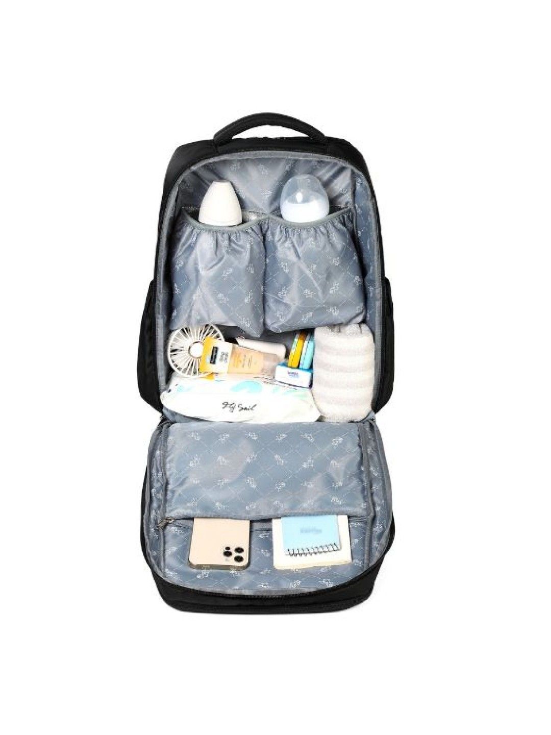 Colorland Smart All-In-One Diaper Backpack (Black- Image 3)