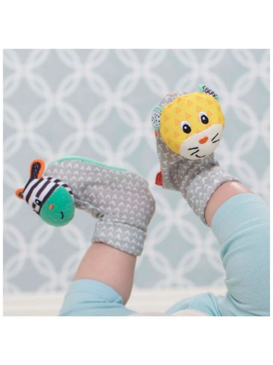 Infantino Foot Rattles - Zebra/Tiger (No Color- Image 3)