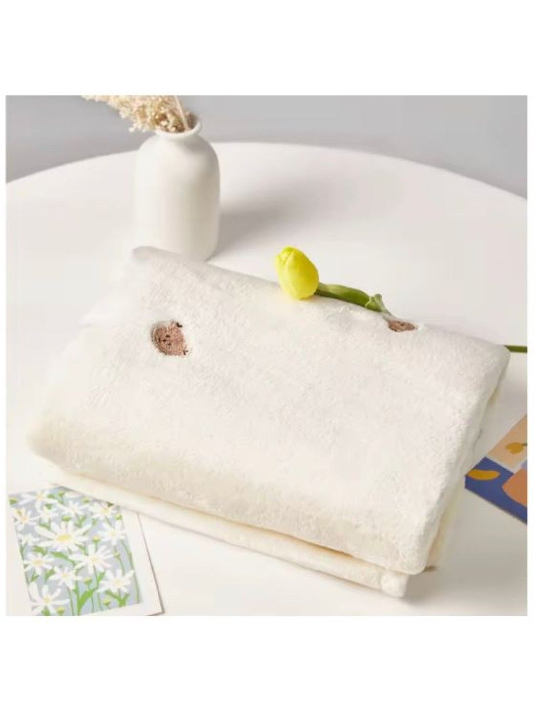 The Baby Basket Fleece Newborn Bear Blanket (No Color- Image 3)