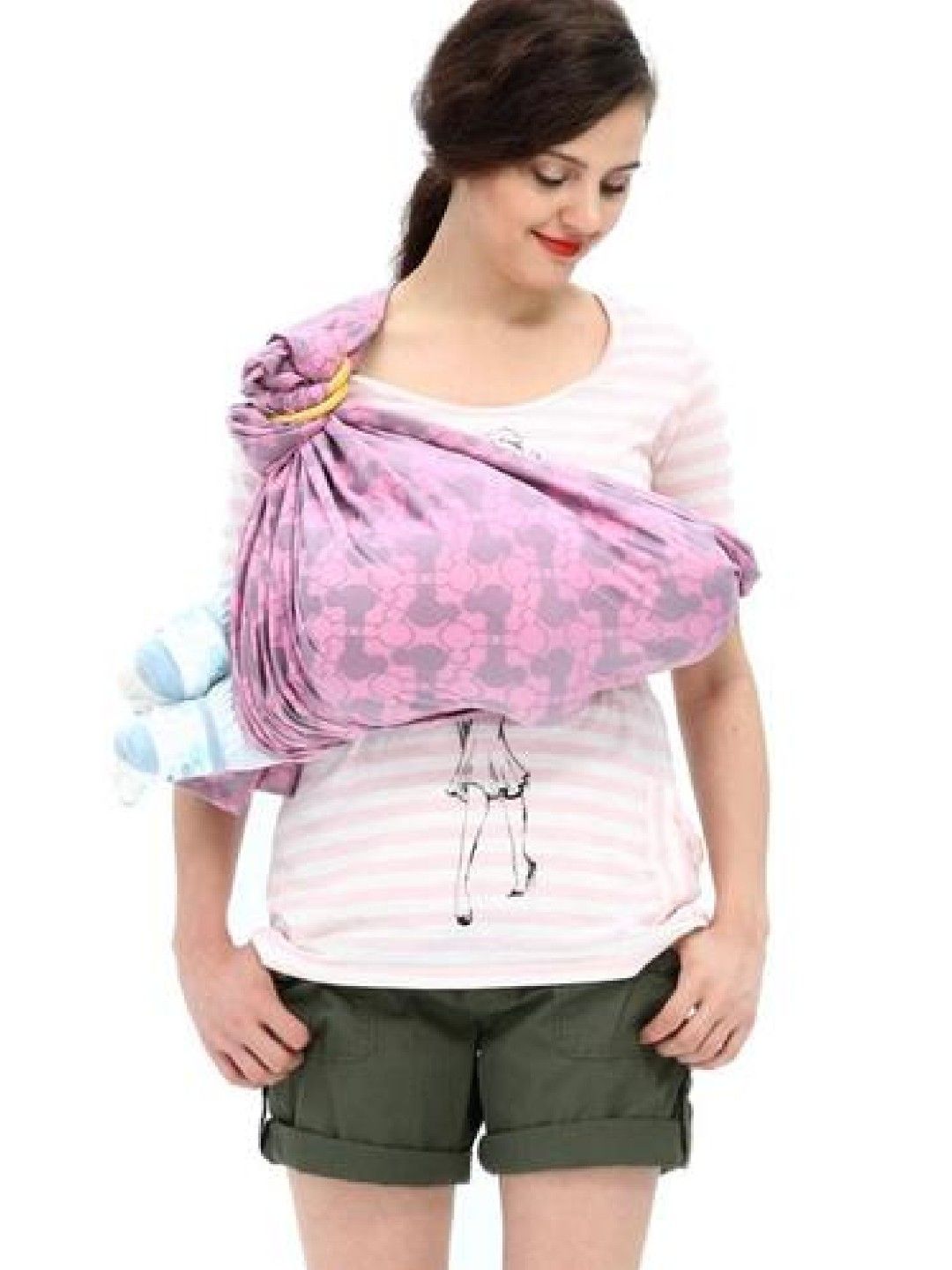 Mamaway (CLEARANCE) Mickey Kaleidoscopes Baby Ring Sling - Pink (No Color- Image 3)