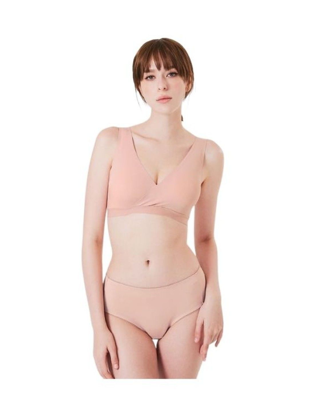 Mamaway (CLEARANCE) Ultra Silky Crossover Sleeping & Nursing Bra - Dusty Pink (No Color- Image 3)