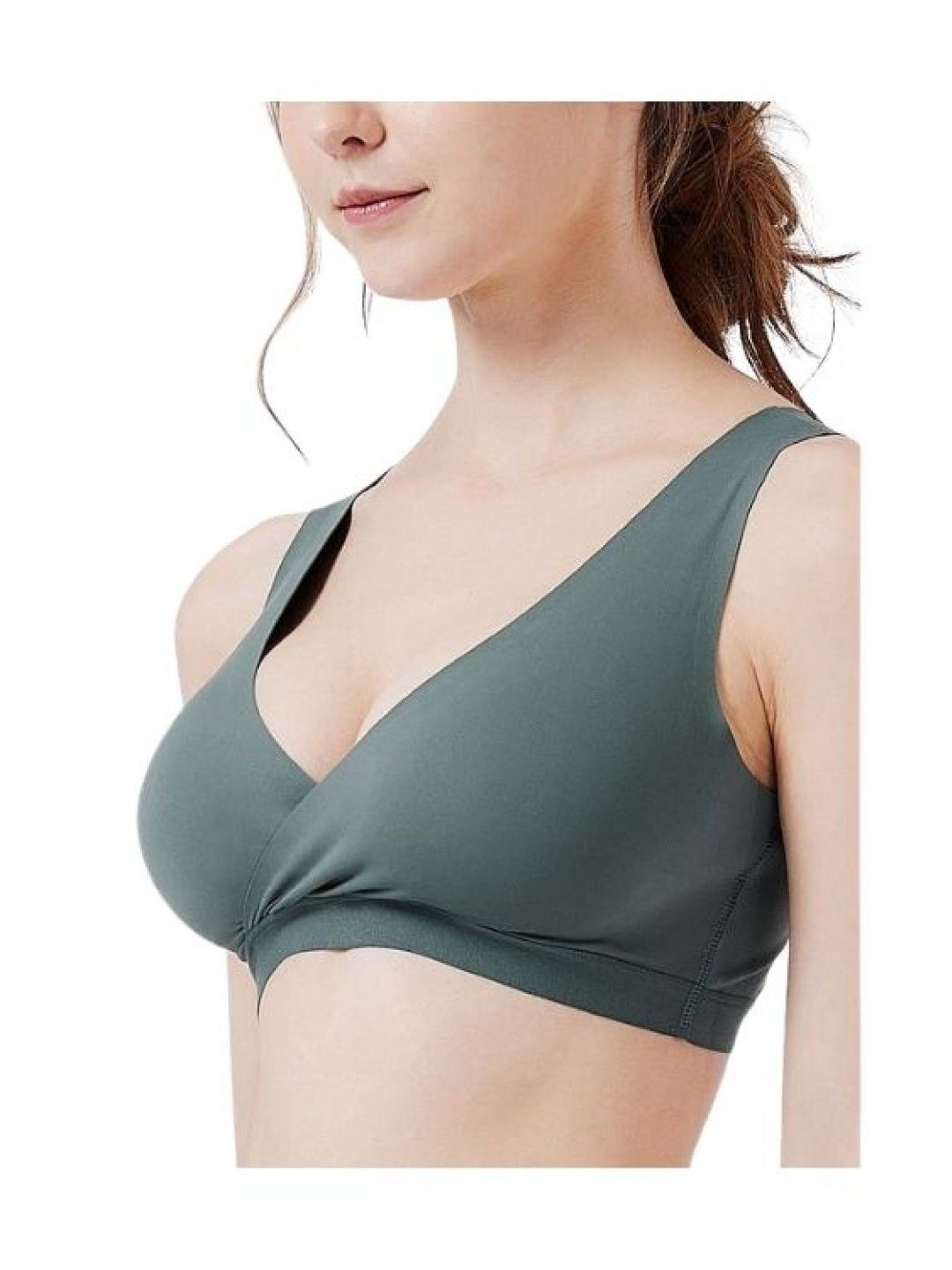 Mamaway (CLEARANCE) Ultra Silky Crossover Sleeping & Nursing Bra - Green (No Color- Image 3)