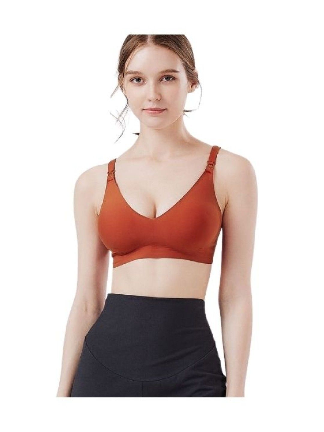 Mamaway (CLEARANCE) Ultra Silky Seamless Maternity & Nursing Bra - Rust (No Color- Image 3)