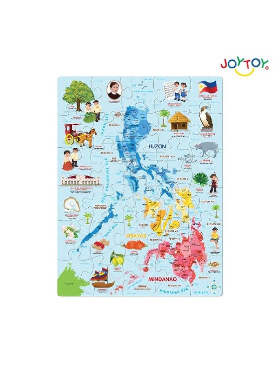 Joytoy Phil. Map & National Symbols 30pc. Floor Puzzle (No Color- Image 3)