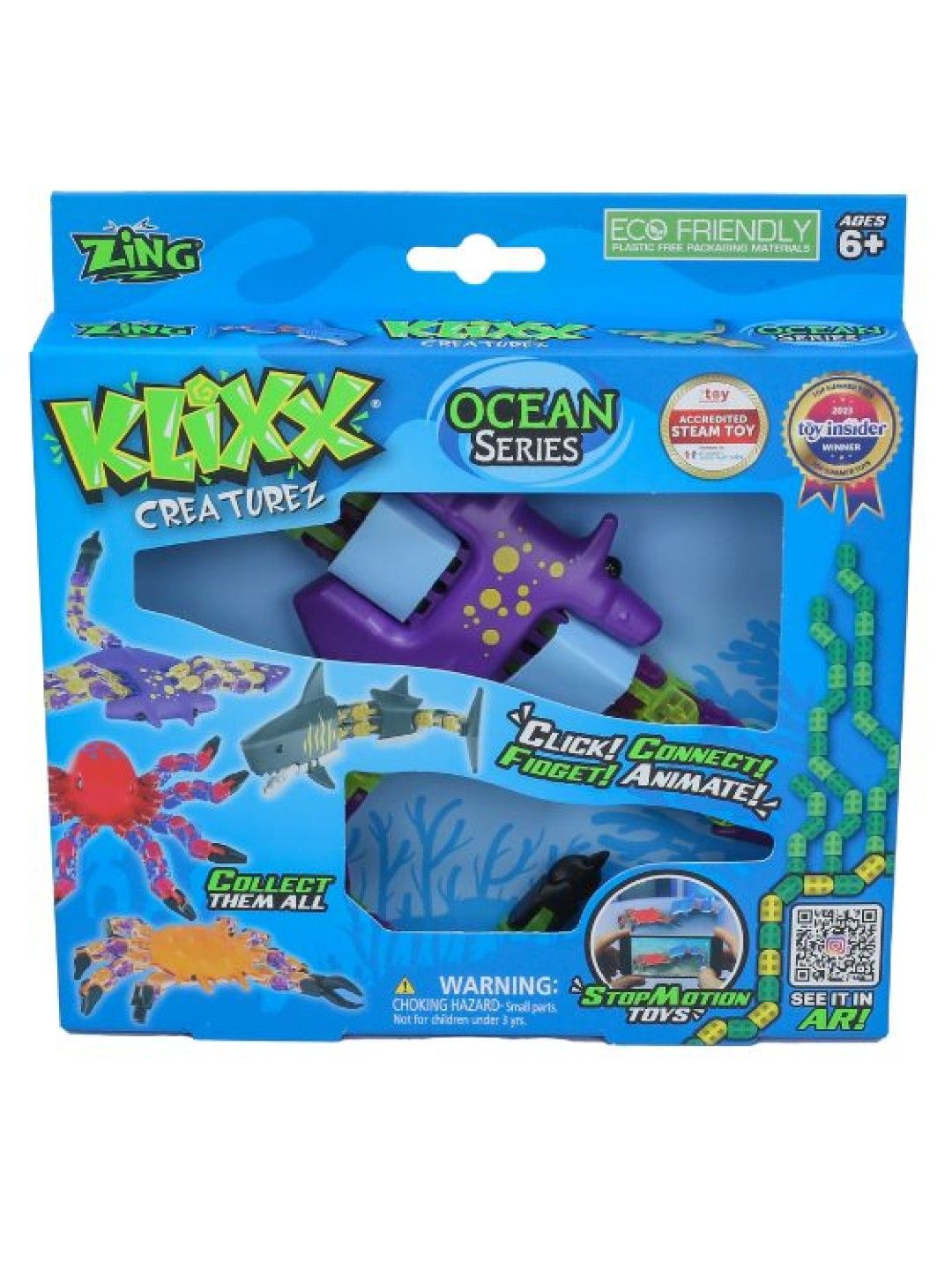 Zing Klixx Creaturez Manta Ray (Purple- Image 3)