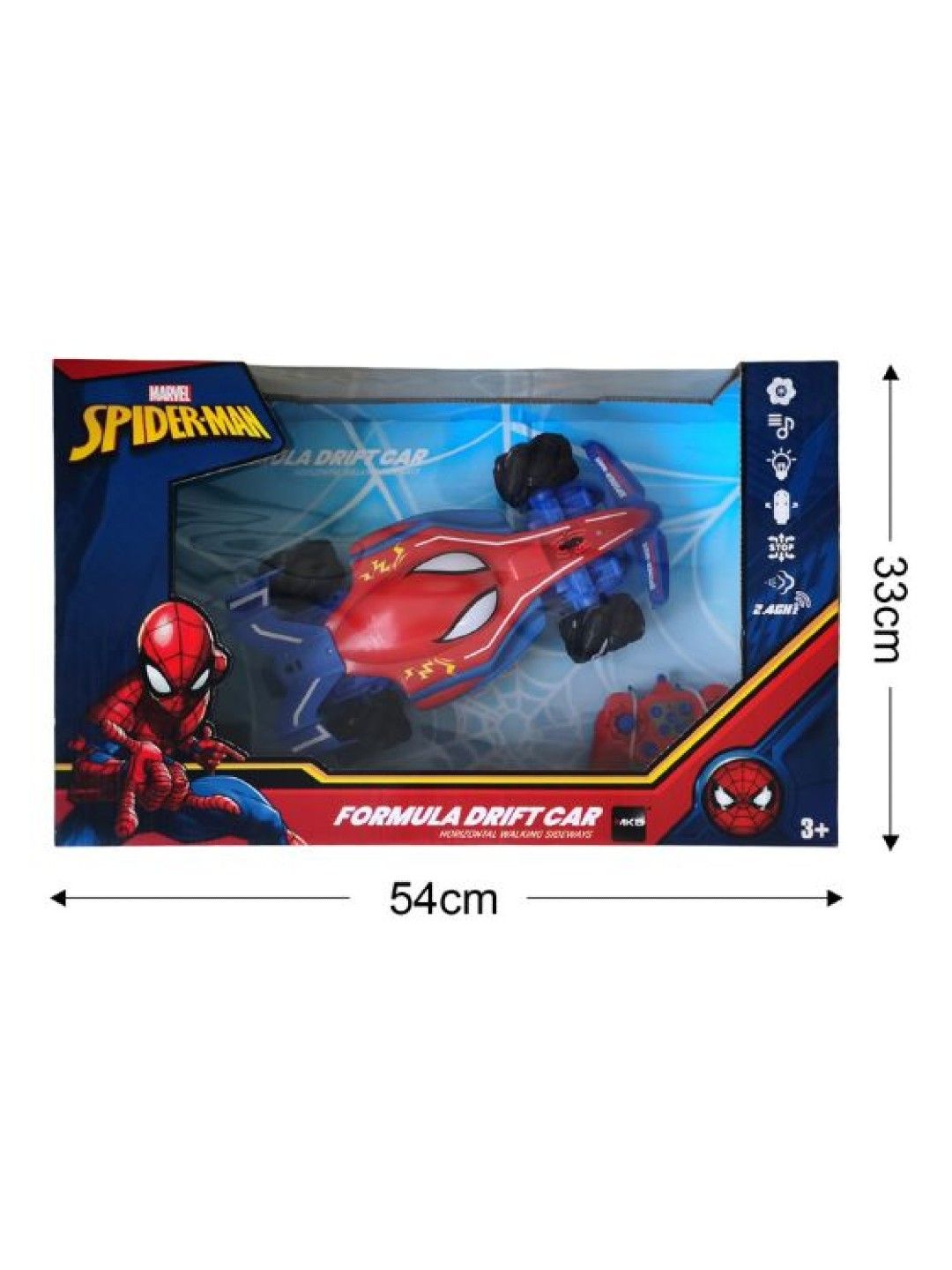 Marvel Original Spider-Man Remote Control Stunt Formula Drift Car (2.4GHz) (No Color- Image 3)