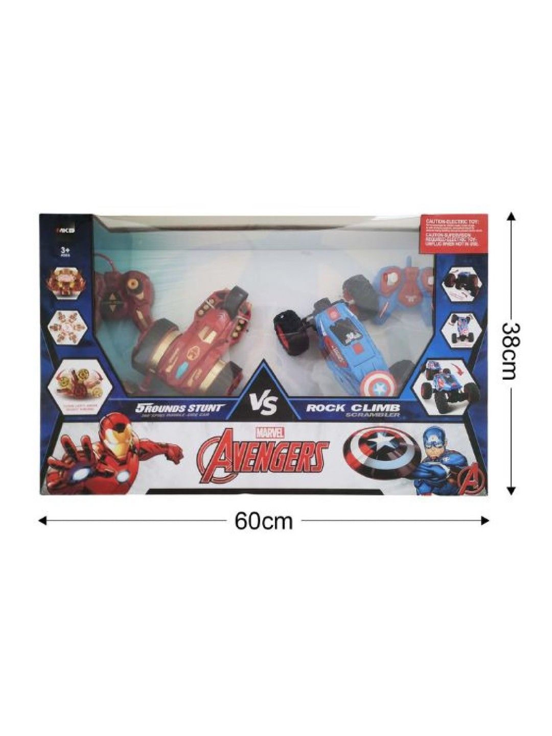 Marvel Original Iron Man 5 Rounds Stunt + 2.4GHz Captain America Stunt RC Car (27Mz) (No Color- Image 4)