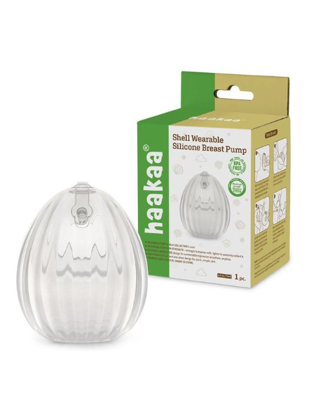 Haakaa Shell Wearable Breast Pump (No Color- Image 3)