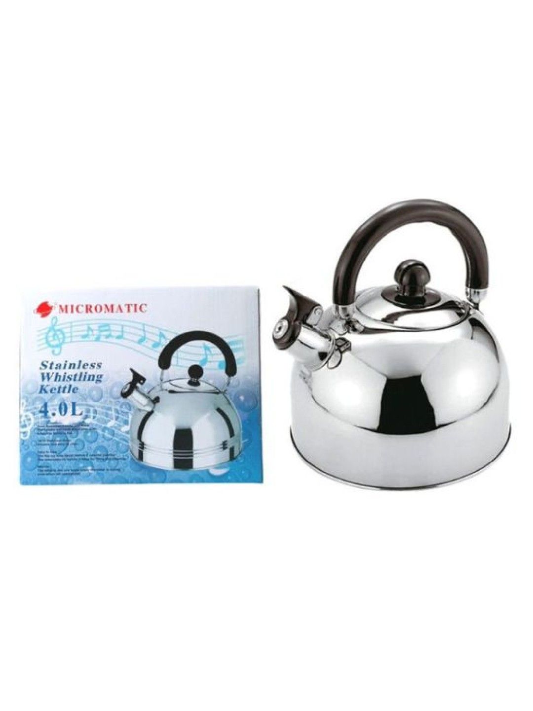 MICROMATIC MK-40 Stainless Steel Whistling Kettle 4.0L (No Color- Image 3)