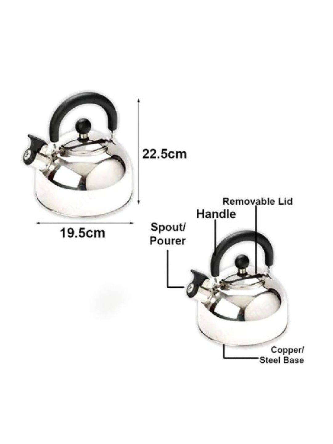 MICROMATIC MK-30 Stainless Whistling Kettle 3.0L (No Color- Image 2)