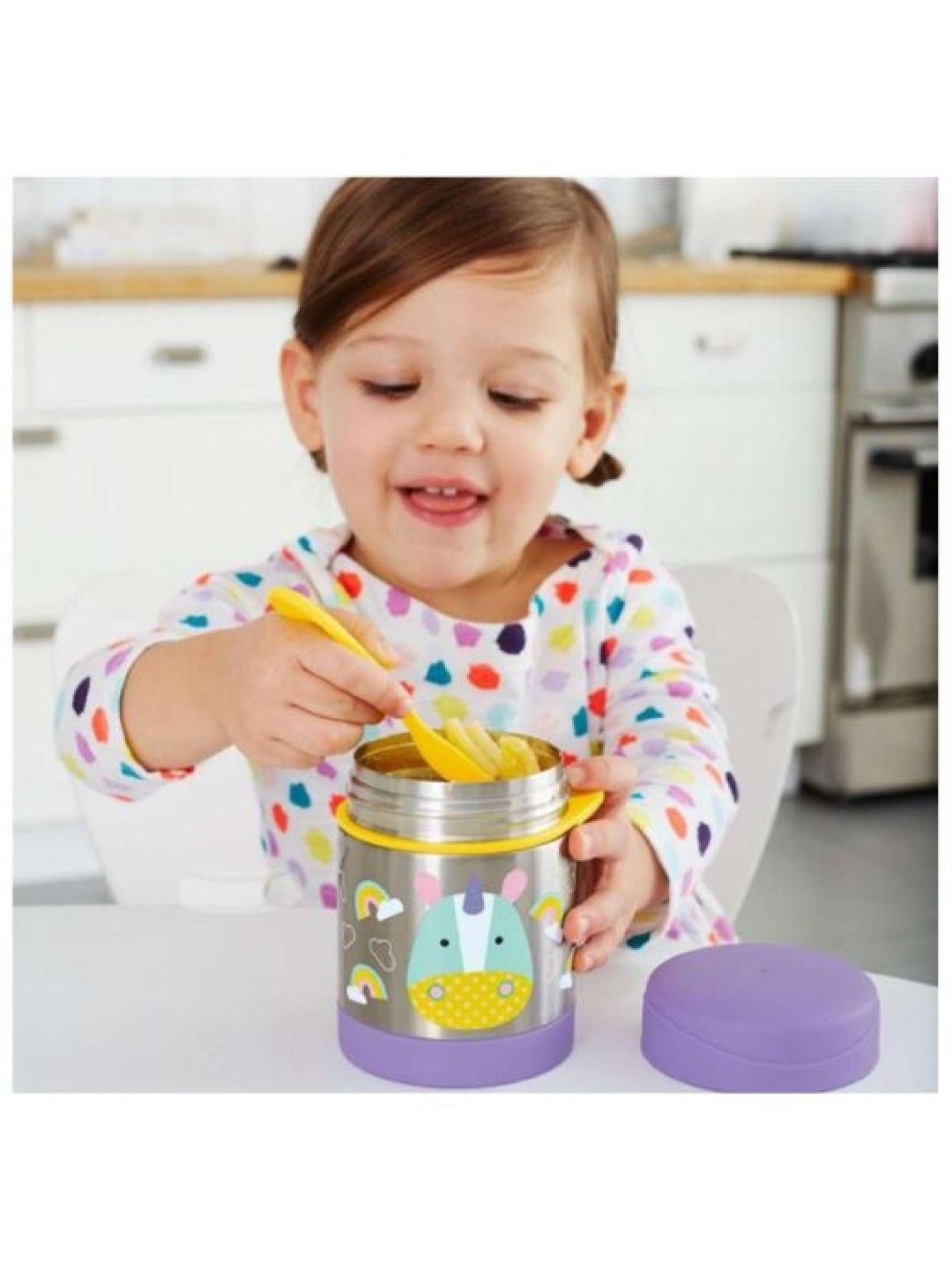 Skip Hop Zoo Insulated Little Kid Food Jar (Unicorn- Image 3)