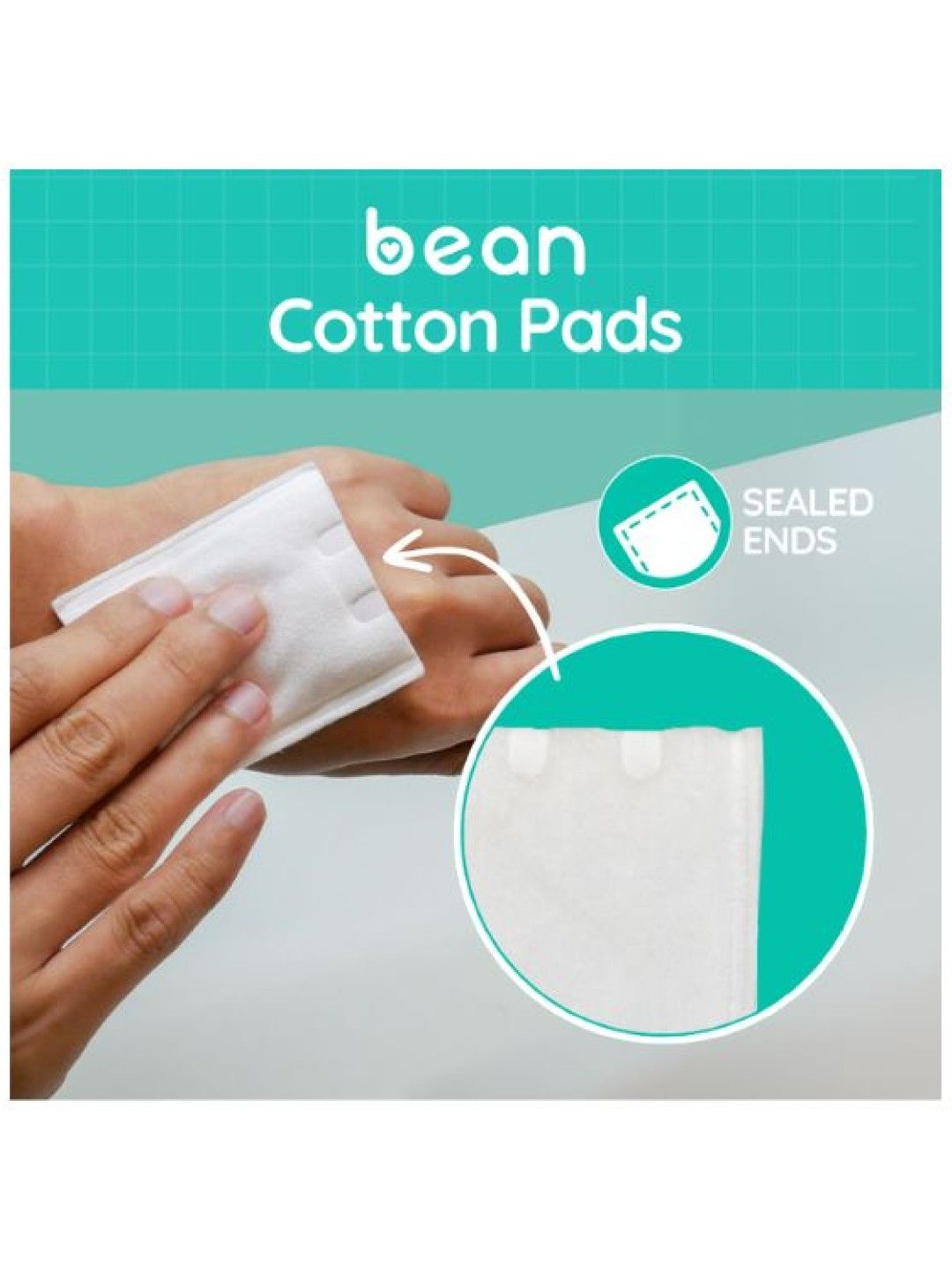 bean essentials Cotton Pads (100 pads) (No Color- Image 3)