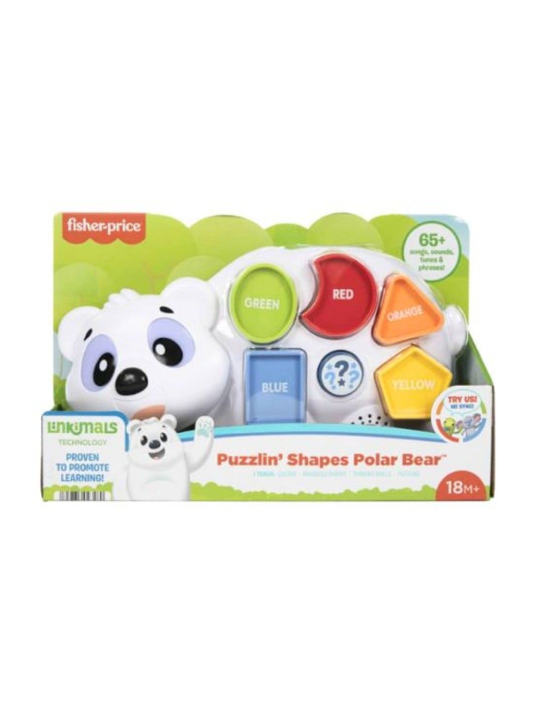 Fisher Price Linkimals Puzzlin’ Shapes Polar Bear with Lights & Music (No Color- Image 3)