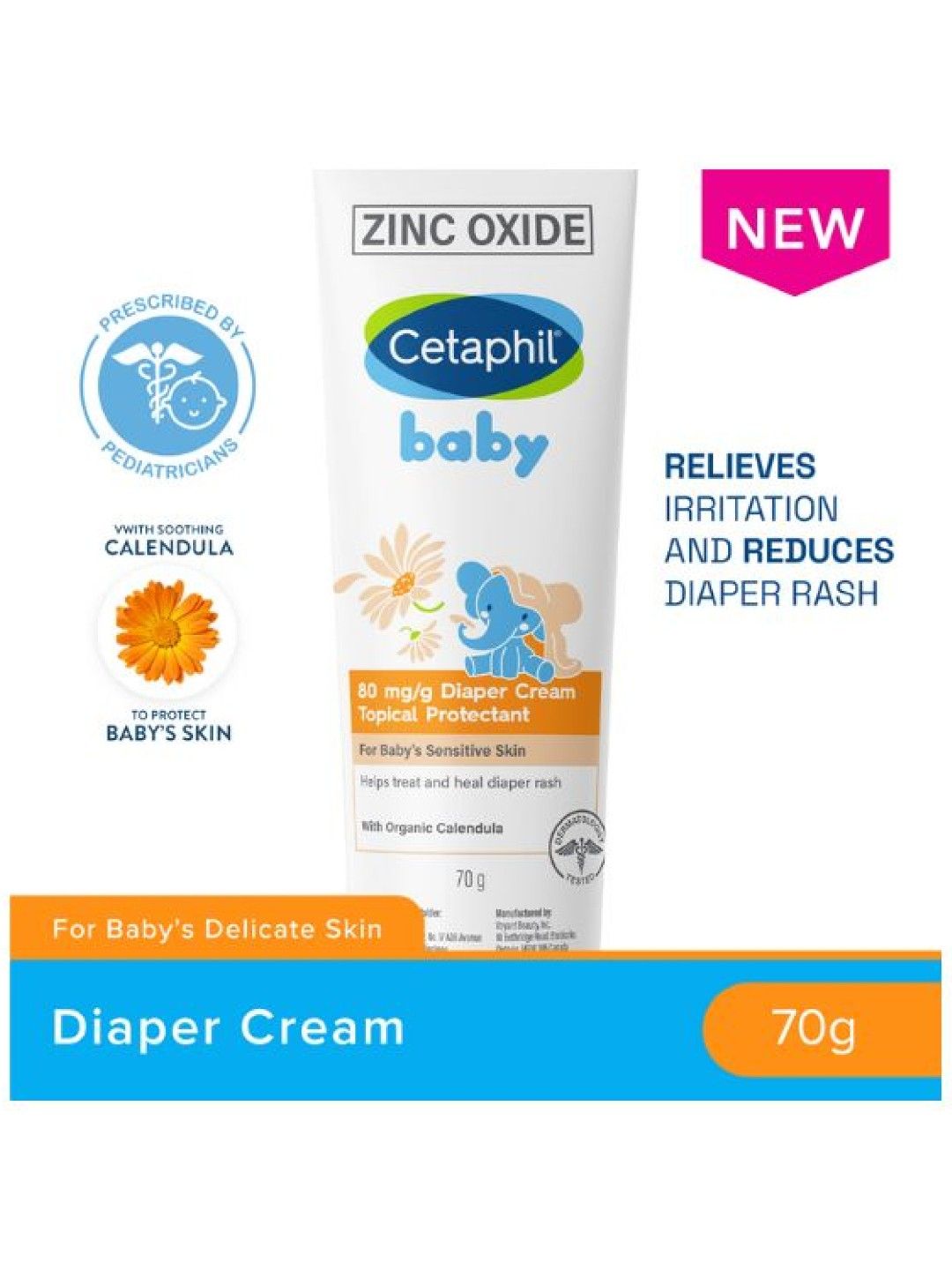 Cetaphil Baby Baby Diaper Cream with Organic Calendula (70g) (No Color- Image 3)