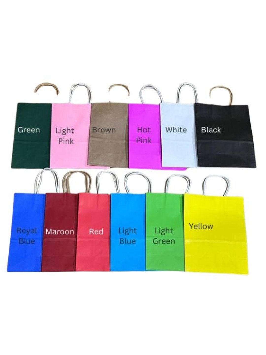 QT Hub Twisted handle Kraft Paper Bag SMALL (Black- Image 2)