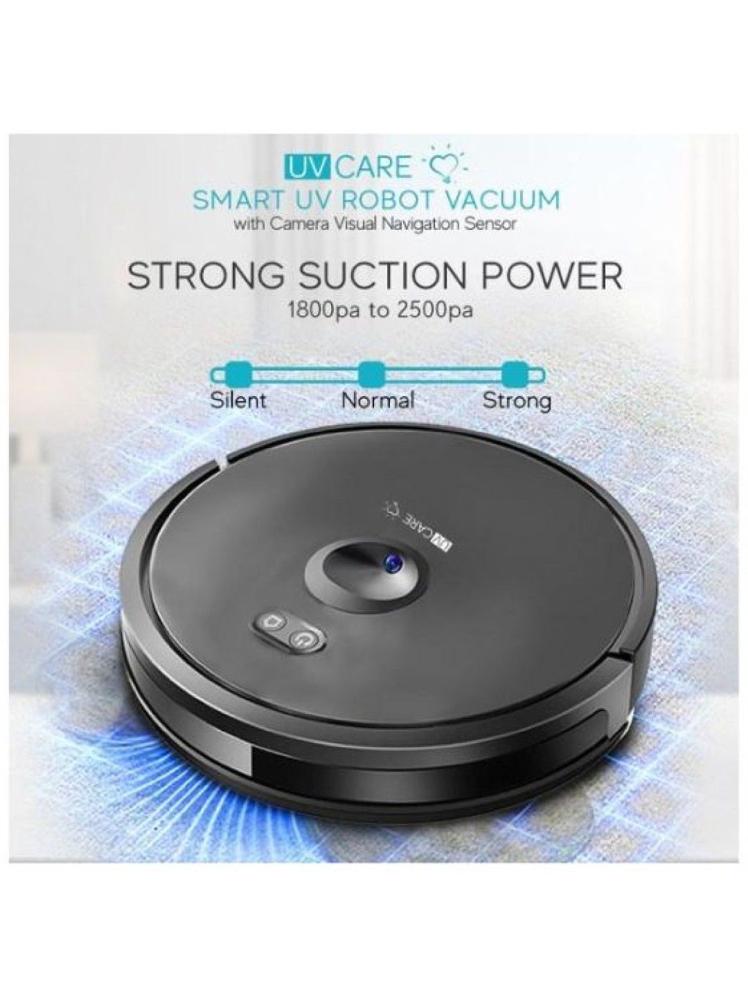 UV Care Smart Robot UV Vacuum w/ Camera Visual Navigation Sensor (No Color- Image 4)