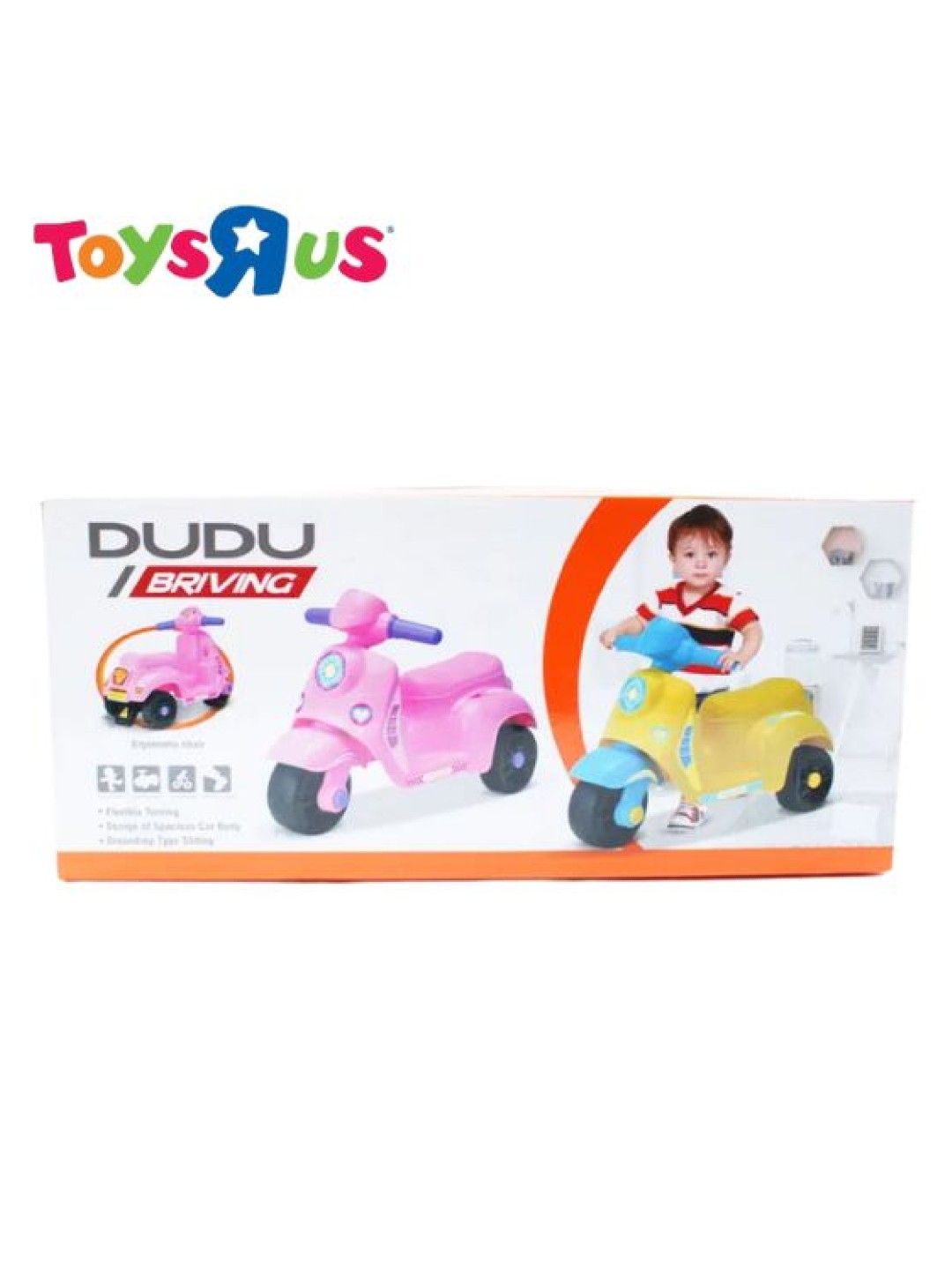 Toys R Us Cartoon Motorcycle Ride On (Red- Image 3)