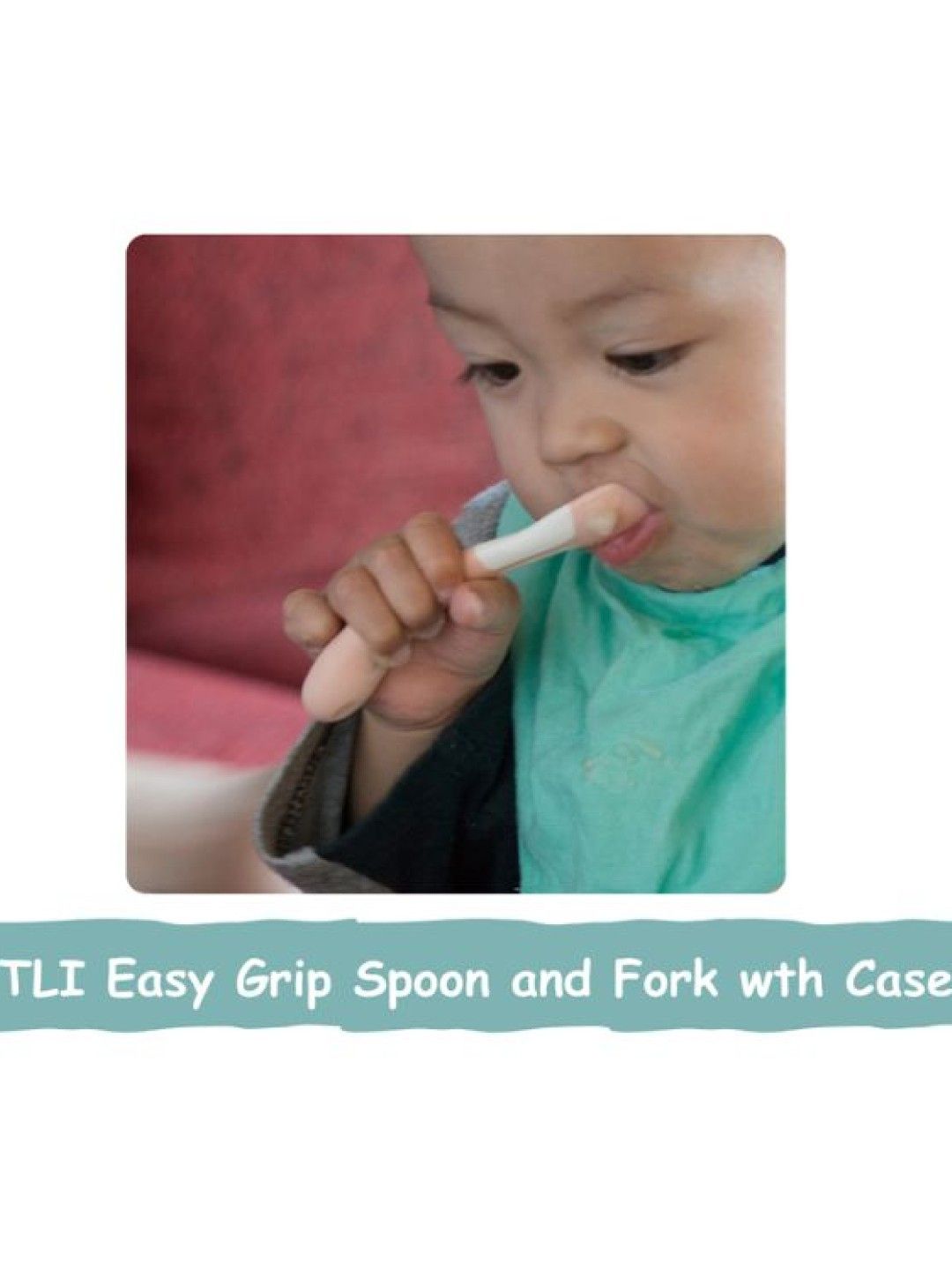 Richell TLI Easy Grip Spoon and Fork Set with Case (No Color- Image 3)